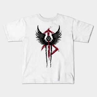 Valkyrie Symbol Valknut Odin Wings Vikings Asgard Valhalla Kids T-Shirt